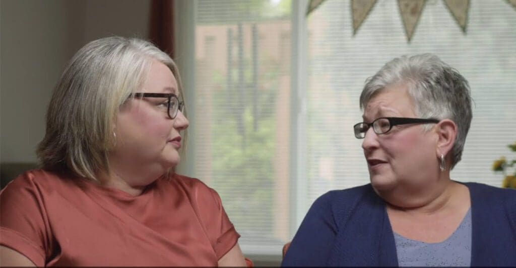 Dominion Village at Poquoson Thumbnail Senior Living Resident and Daughter looking at each other